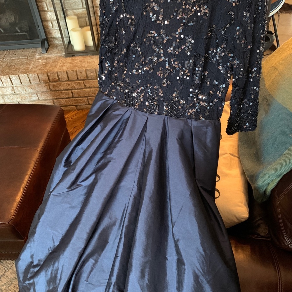 BHLDN Sequin and Taffeta Navy Gown - Picture 8 of 8
